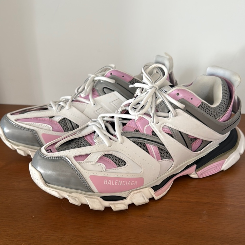Balenciaga Men’s Pink and Gray Sneakers